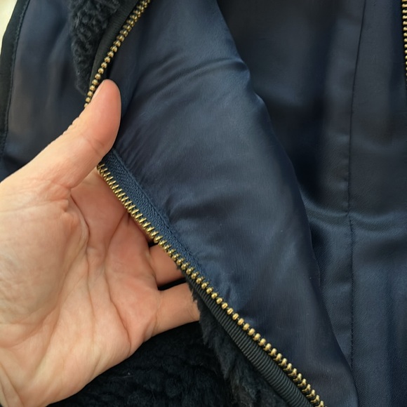 J. Crew Navy Fur Vest XS - Picture 4 of 4